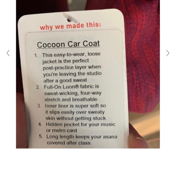 Lululemon Jacket Cocoon Car Coat Size S - Picture 5 of 13